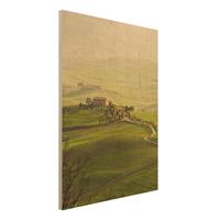 Bilderwelten Holzbild Natur & Landschaft - Hochformat 3:4 Chianti Toskana