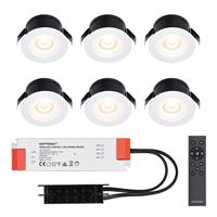 HOFTRONICâ¢ 6x Cadiz witte LED Inbouwspots complete set - Dimbaar - 12V - 3 Watt - Veranda verlichting - voor buiten - 2700K warm wit