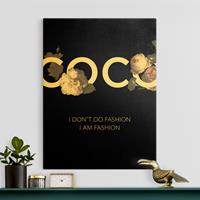 Bilderwelten Leinwandbild Gold COCO - I donÂ´t do fashion Rosen Schwarz