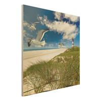 Bilderwelten Holzbild Natur & Landschaft - Quadrat Dune Breeze