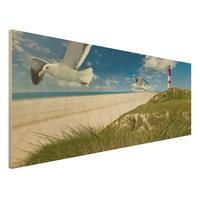 Bilderwelten Holzbild Natur & Landschaft - Panorama Dune Breeze