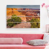 Bilderwelten Holzbild Plankenoptik Natur & Landschaft - Querformat Dead Horse Point Canyonlands National Park USA