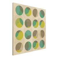 Bilderwelten Holzbild Muster - Quadrat Kreisdesign