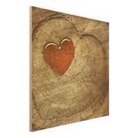 Bilderwelten Holzbild - Quadrat Natural Love