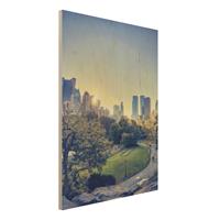Bilderwelten Holzbild Architektur & Skyline - Hochformat 3:4 Peaceful Central Park