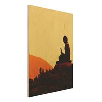 Bilderwelten Holzbild Spirituell - Hochformat 3:4 Resting Buddha