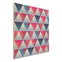 Bilderwelten Holzbild Muster - Quadrat Triangle Muster Design