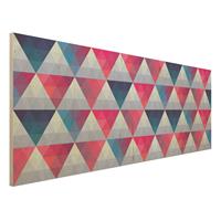 Bilderwelten Holzbild Muster - Panorama Triangle Muster Design