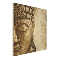 Bilderwelten Holzbild Spirituell - Quadrat Vintage Buddha