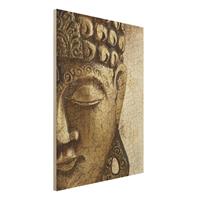 Bilderwelten Holzbild Spirituell - Hochformat 3:4 Vintage Buddha