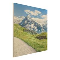 Bilderwelten Holzbild Grindelwald Panorama