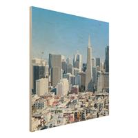 Bilderwelten Holzbild San Francisco Skyline