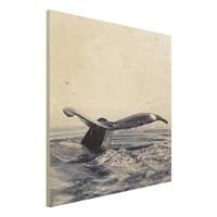 Bilderwelten Holzbild Wal Gesang auf Island