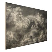 Bilderwelten Holzbild Schwarz-WeiÃŸ - Querformat 3:2 Ein Sturm zieht auf