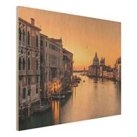 Bilderwelten Holzbild Architektur & Skyline - Querformat 4:3 Goldenes Venedig