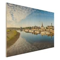 Bilderwelten Holzbild Die WeiÃŸe Flotte von Dresden