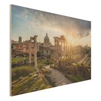 Bilderwelten Holzbild Forum Romanum bei Sonnenaufgang