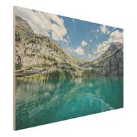 Bilderwelten Holzbild Traumhafter Bergsee