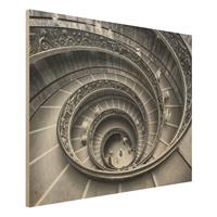 Bilderwelten Holzbild Bramante Treppe