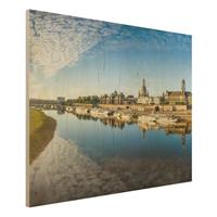 Bilderwelten Holzbild Die WeiÃŸe Flotte von Dresden