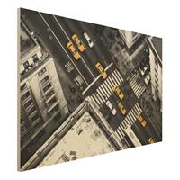 Bilderwelten Holzbild Architektur & Skyline - Querformat 3:2 New York City Cabs