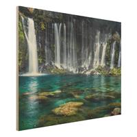Bilderwelten Holzbild Shiraito Wasserfall