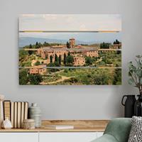 Bilderwelten Holzbild Plankenoptik Architektur & Skyline - Querformat Charming Tuscany