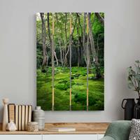 Bilderwelten Holzbild Plankenoptik Natur & Landschaft - Hochformat Growing Trees