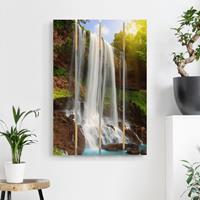 Bilderwelten Holzbild Plankenoptik Natur & Landschaft - Hochformat Waterfalls