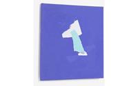 Kave Home Zoeli blauw abstract canvas 50 x 50 cm