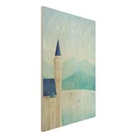 Bilderwelten Holzbild Architektur & Skyline - Hochformat 2:3 Reiseposter - Bavaria