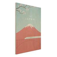 Bilderwelten Holzbild Natur & Landschaft - Hochformat 3:4 Reiseposter - Japan