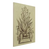 Bilderwelten Holzbild Blumen - Hochformat 3:4 Vintage Aloe Vera Americana Major