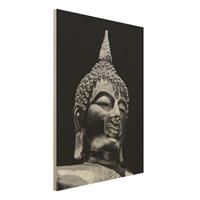 Bilderwelten Holzbild Buddha Statue Gesicht
