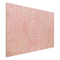 Bilderwelten Holzbild Muster Mandala Rosa