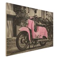 Bilderwelten Holzbild Pinker Roller