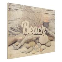 Bilderwelten Holzbild Wellness Beach Dekoration