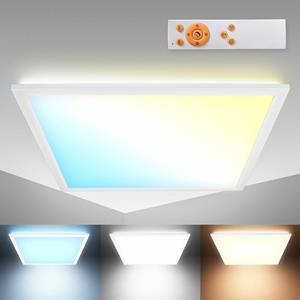 B.K.LICHT LED Deckenleuchte Panel CCT flach dimmbar indirektes Licht Wohnzimmer weiß 16W