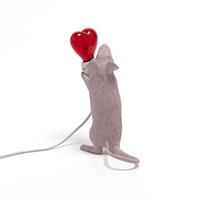 Seletti LED-Deko-Tischlampe Mouse Lamp USB Valentine weiß