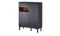 Roomers Highboard ¦ schwarz ¦ Maße (cm): B: 90 H: 120 T: 36  - Möbel Kraft