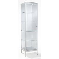 EUROKRAFTpro Vitrine, uitvoering zuilvitrine, breedte 500 mm, 1 draaideur, zeer brandvertragend