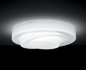 Leucos LED Treppen Deckenleuchten Loop-Line Pl 60 Led White, Weiß, Glas, 0003056