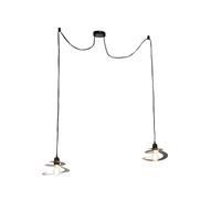 QAZQA Design hanglamp 2-lichts met spiraal kap 20 cm - Scroll