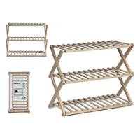 BigBuy Home Schuhschrank Biegsam Holz natürlich (66,5 x 26 x 49 cm)