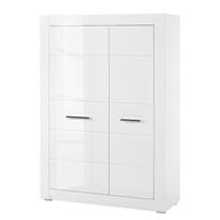 Highboard ¦ weiß ¦ Maße (cm): B: 100 H: 142 T: 35  - Möbel Kraft