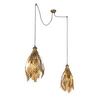 QAZQA Vintage Pendelleuchte 2-flammig gold - Botanica