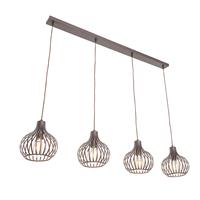 QAZQA Moderne hanglamp bruin 4-lichts - Frances