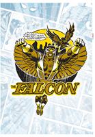 Komar Wandfolie Falcon Gold Comic Classic 50 x 70 cm (1 stuk)