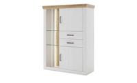 maison bleue Highboard  Zara ¦ weiß ¦ Maße (cm): B: 106 H: 142 T: 40  - Möbel Kraft