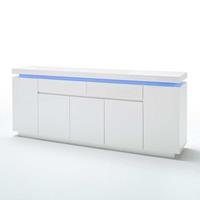 TopDesign Hochglanz Sideboard in Weiß mit LED Beleuchtung